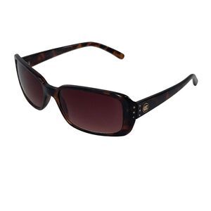 Oleg Cassini Sunglasses Womens Brown Rectangle Brown Tortoise Shell Ombre Lens